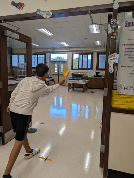 Students conducting PLTW activities