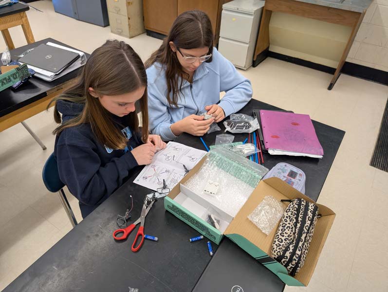 Students doing project