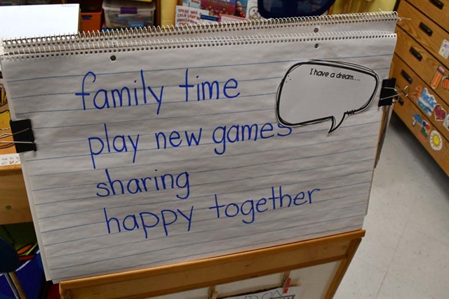 Sign in Smithtown Elementary classroom