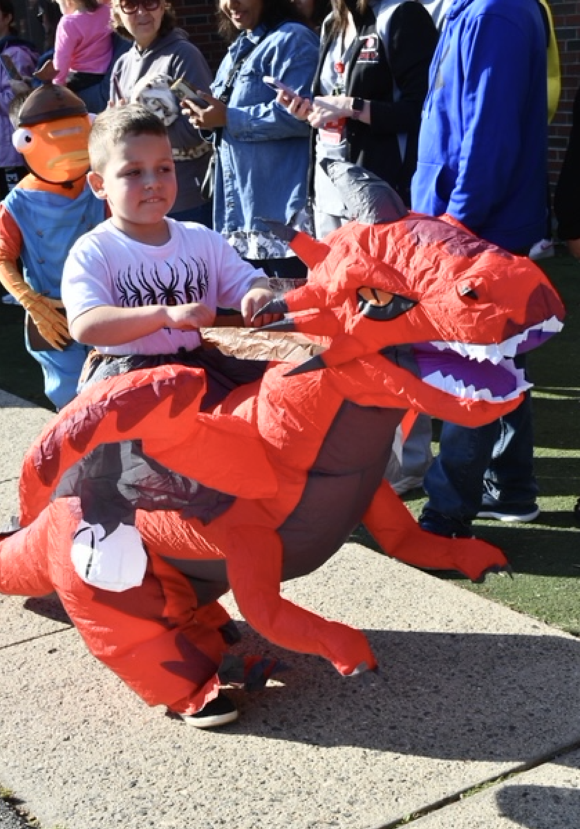 student in halloween costume