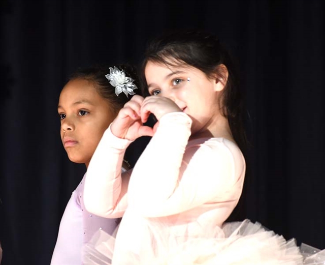 Students on stage for The Nutcracker