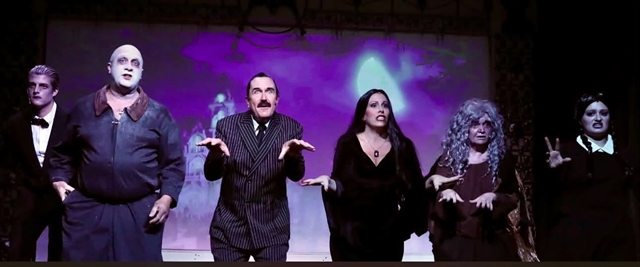 Murphy and actors on stage