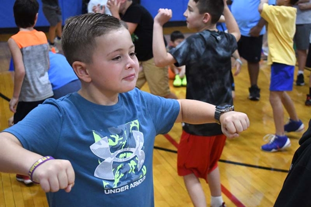 Students dancing