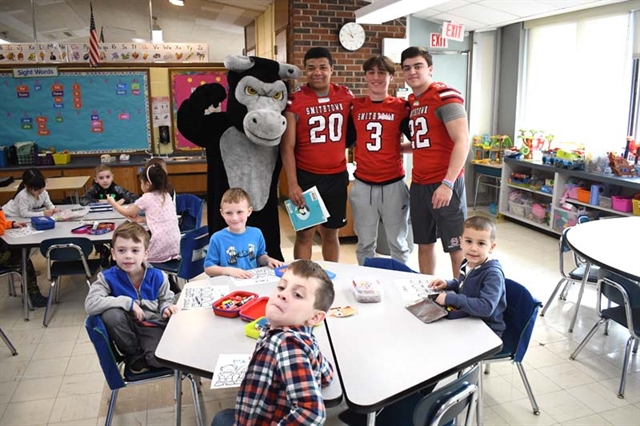 whisper the bull and football kids and kindergarten students