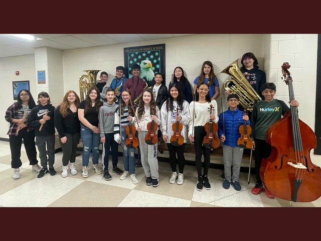 Music students posing for picture