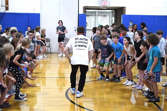 Students dancing