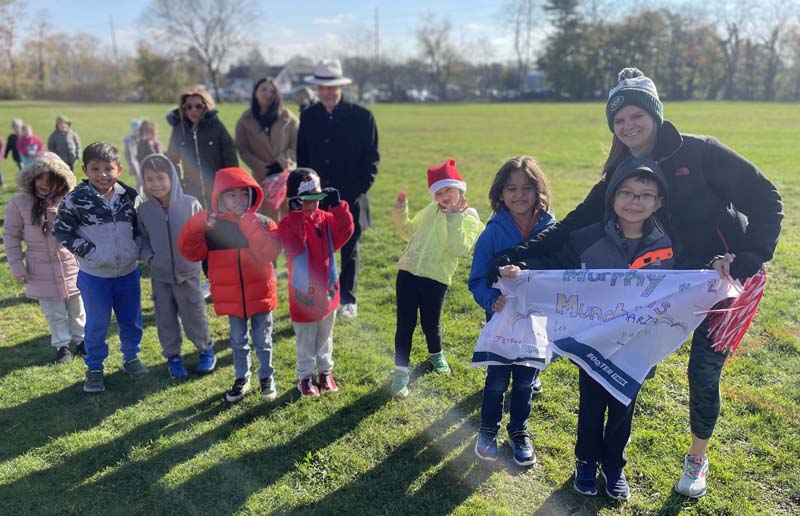Children posing for picture at Fun Run