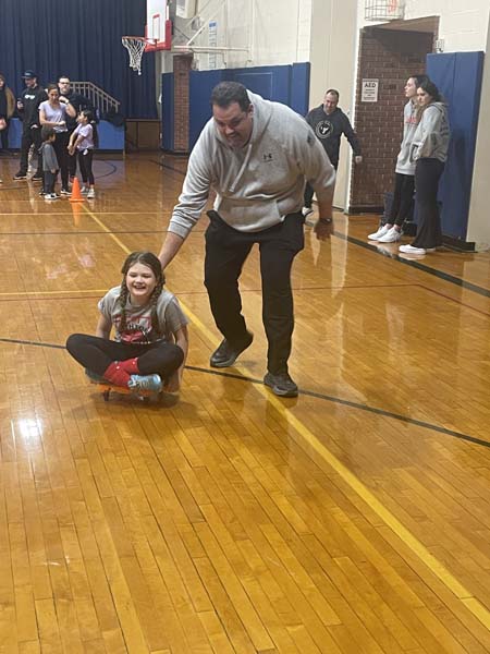 Father and child playing