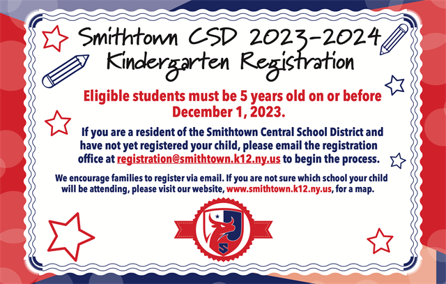 Kindergarten registration flyer