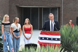 Principal Macaluso speaking