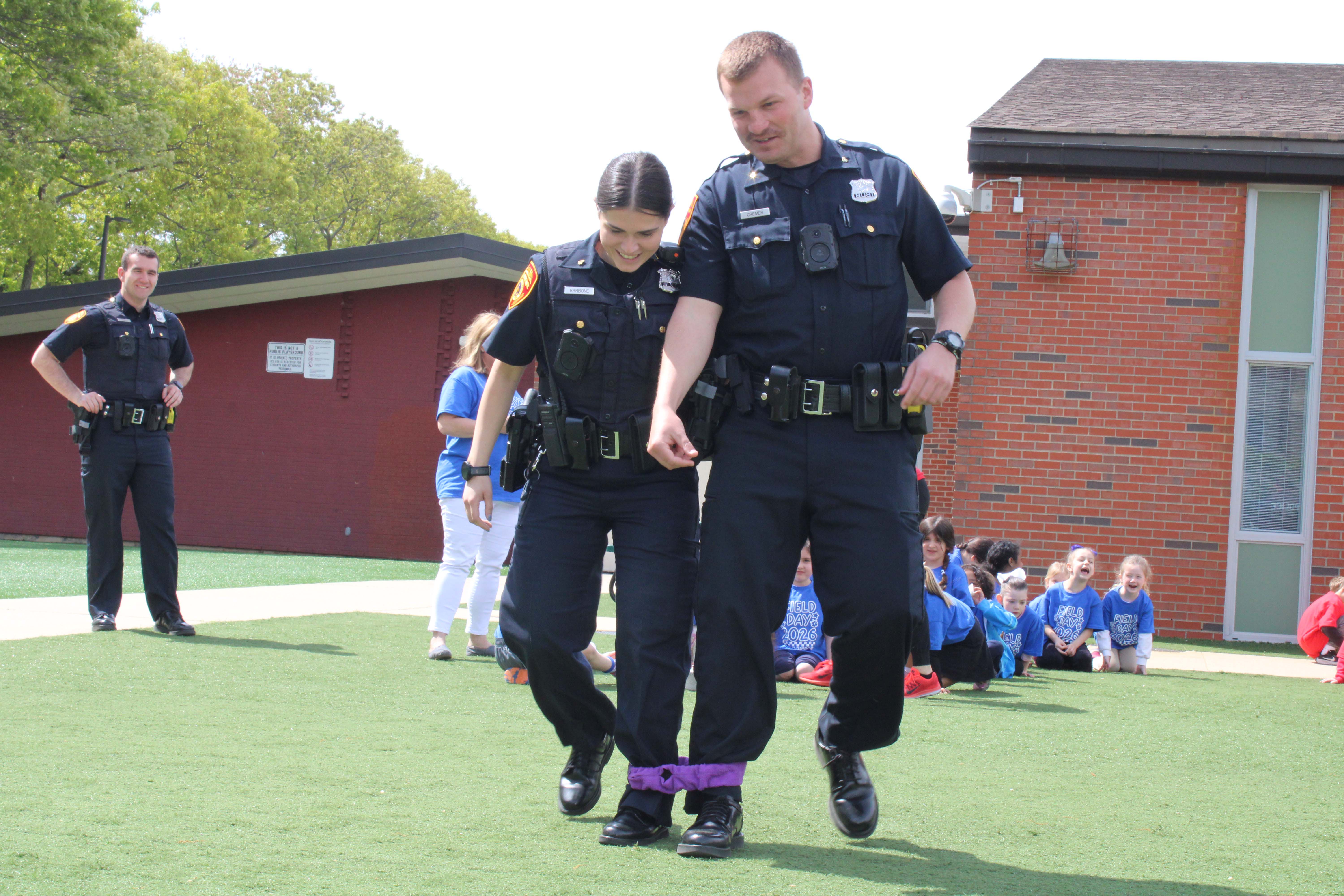 officers doing obstacle course
