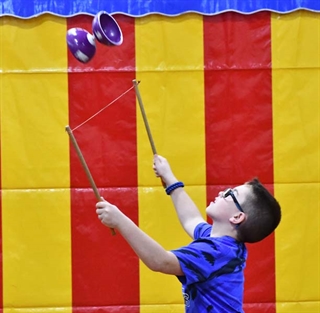 Student juggling