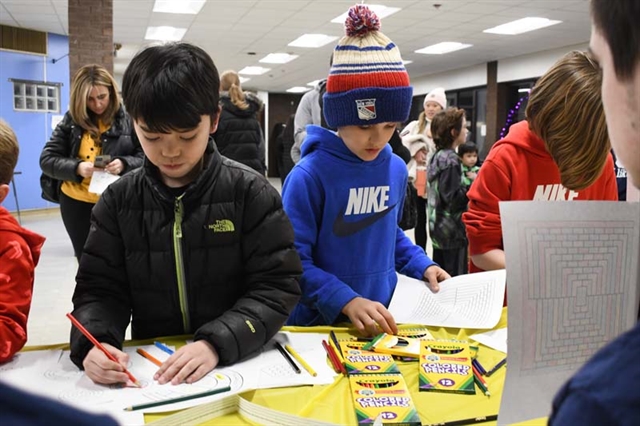 students at math fun night