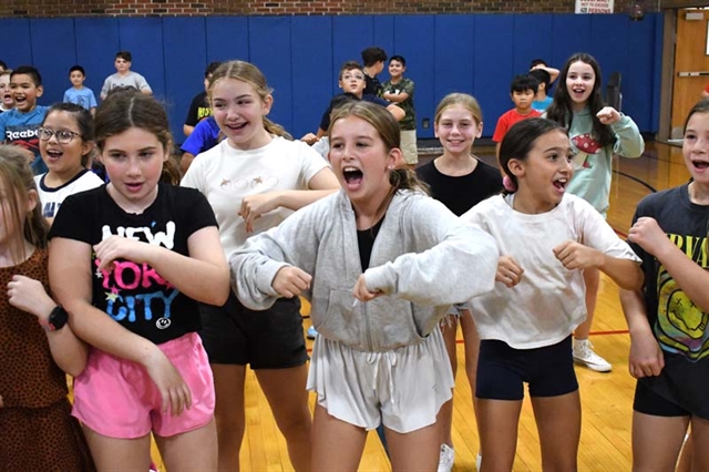 Students dancing