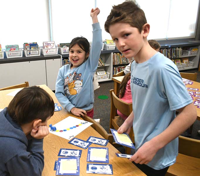 students at desk