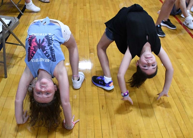 Students dancing