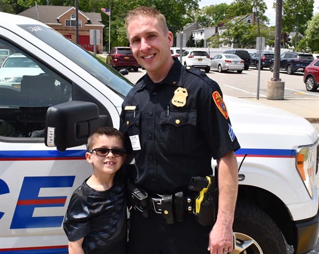 Police officer and son