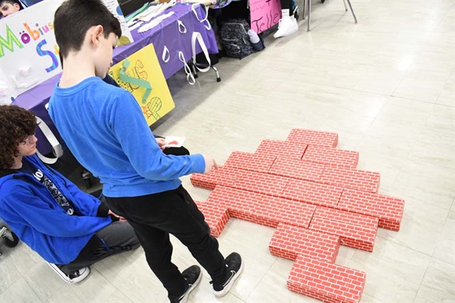 students at math fun night