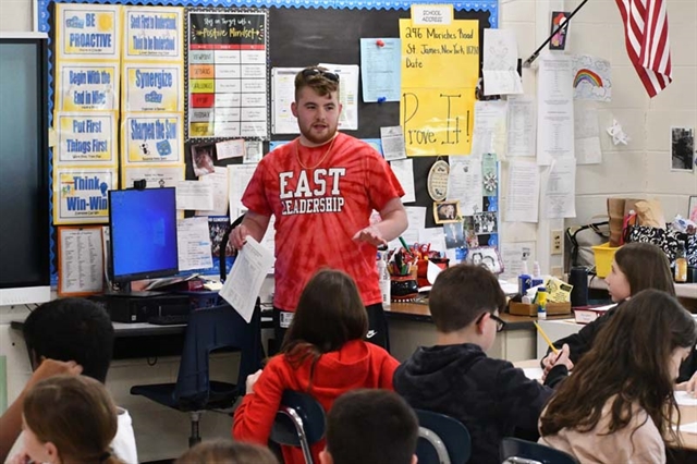 High School students teaching younger students