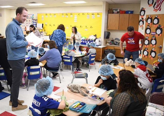 students at teddy bear clinic